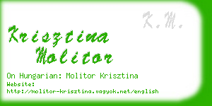 krisztina molitor business card